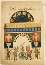 Al-Jazaris Buch des Wissens von sinnreichen mechanischen Vorrichtungen - Die Burg-Wasseruhr